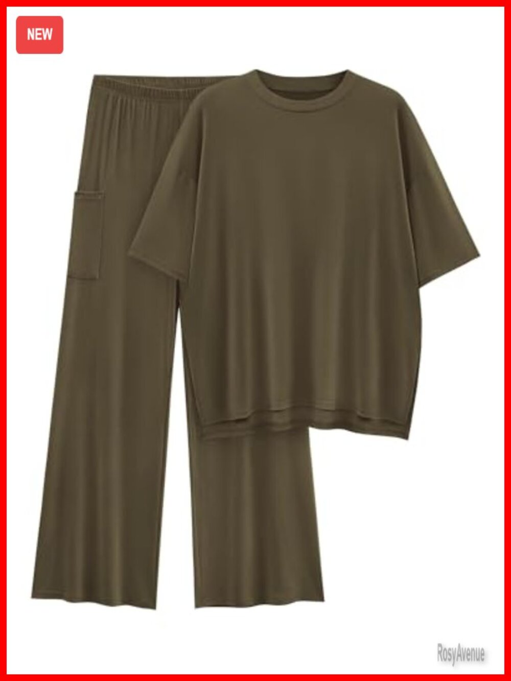 2 Piece Lounge Set Women Oversized Wide Leg Pants Travel Outfit